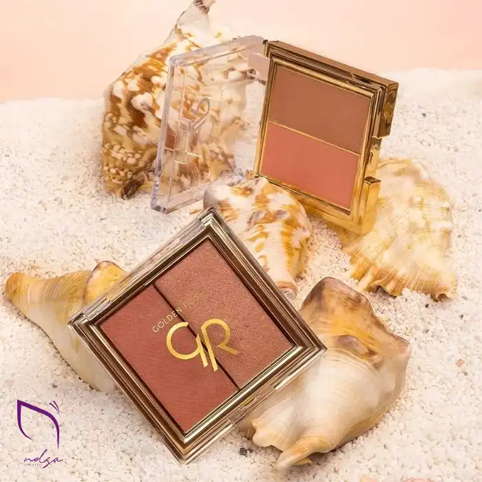 پالت رژگونه 2تایی گلدن رز پالت رژگونه 2تایی گلدن رز نلسا شاپ
