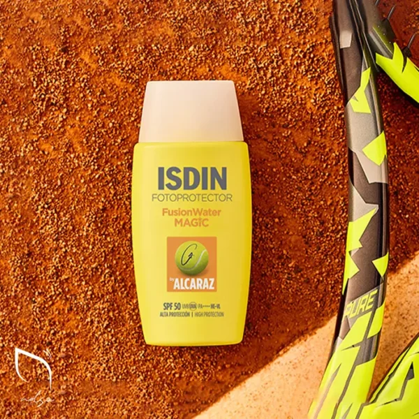 ضد آفتاب ایزدین فیوژن واتر مجیک (SPF50) مدل ALCARAZ | مناسب ورزشکاران